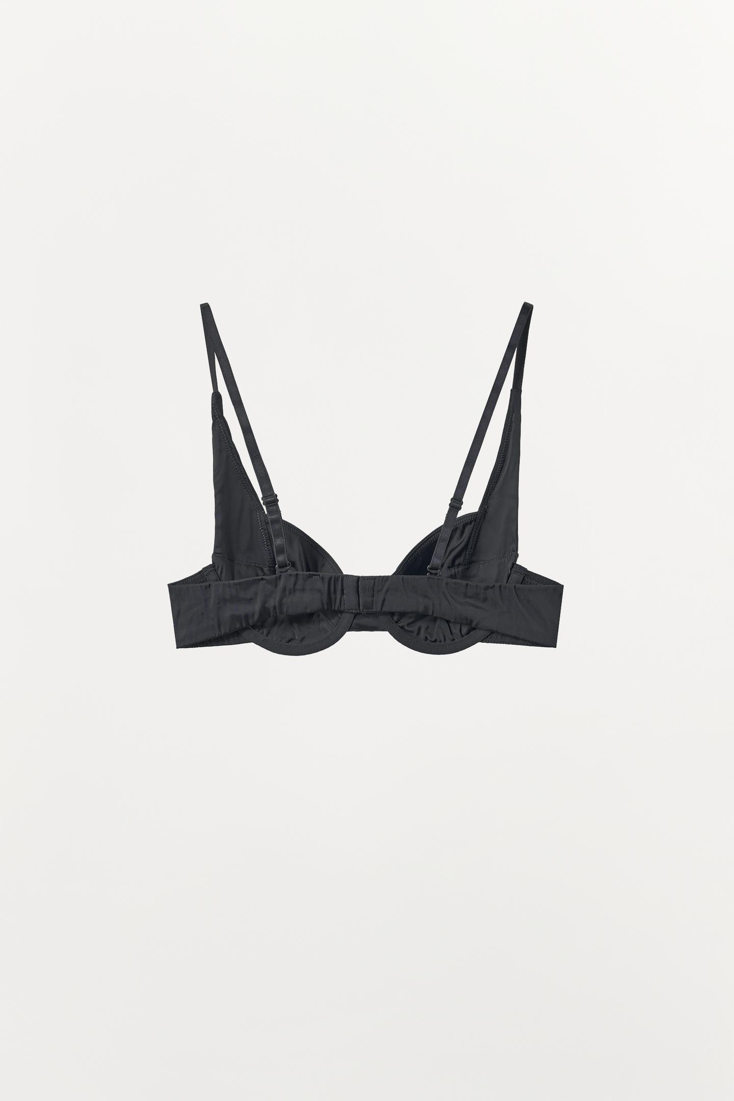 Бра, на косточках, атлас — Zara, цвет: Тёмный серый — фото 5