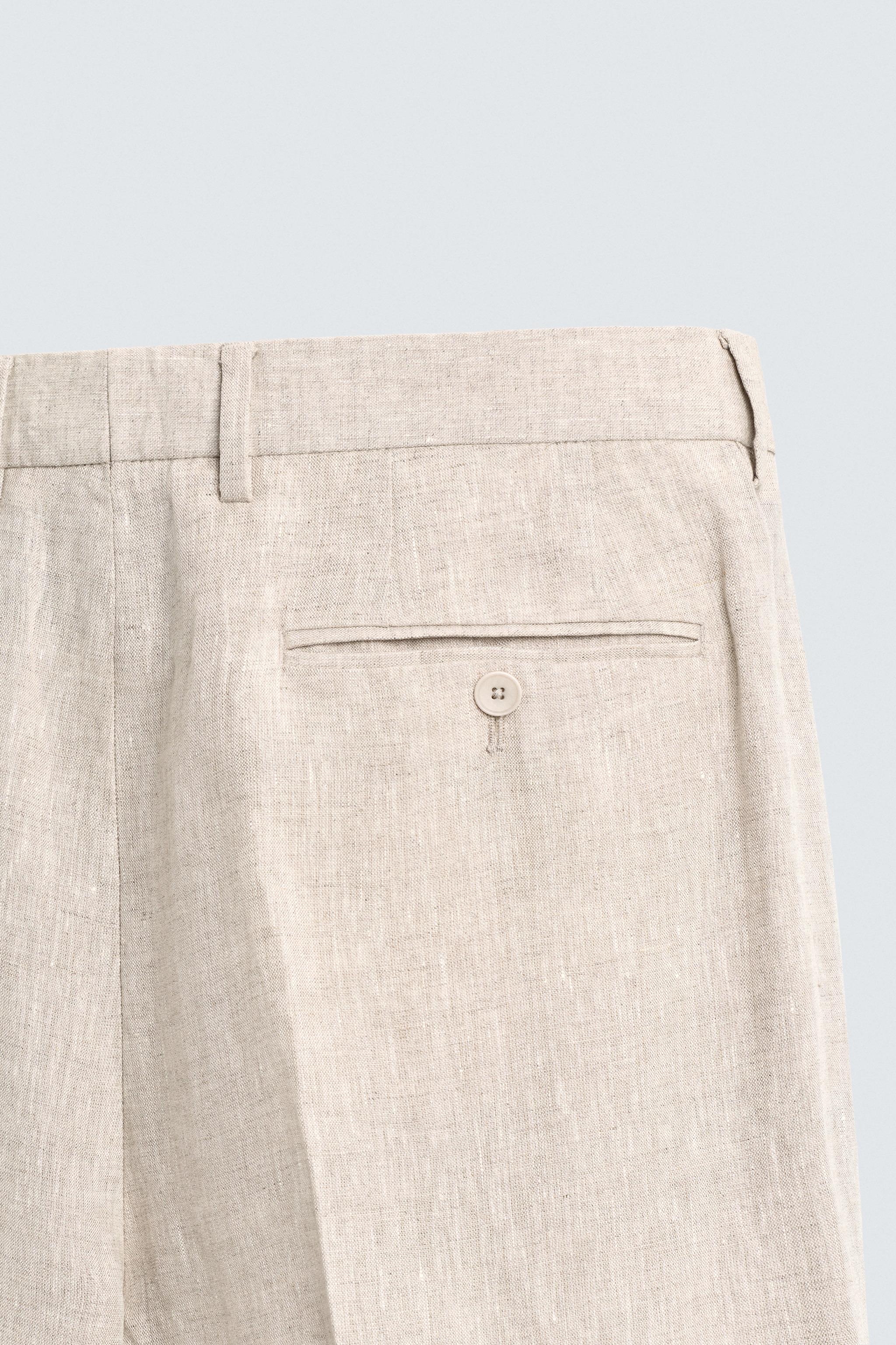 PANTALON DE COSTUME 100% LIN
