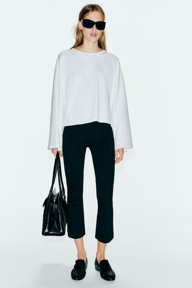 COTTON WIDE SLEEVE T-SHIRT - White by Zara