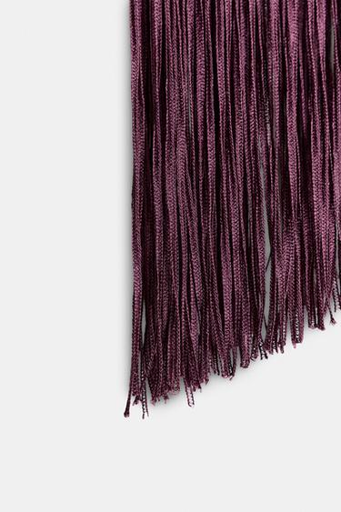 TOP BANDEAU STRETCH FRANGES - Pourpre de Zara - Image 8
