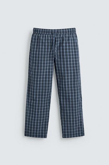 CONJUNTO DE PIJAMA XADREZ - Azul-médio da Zara