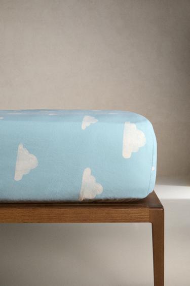 PRZEŚCIERADŁO SPODNIE DZIECIĘCE W CHMURKI - Jasnoniebieski Zara