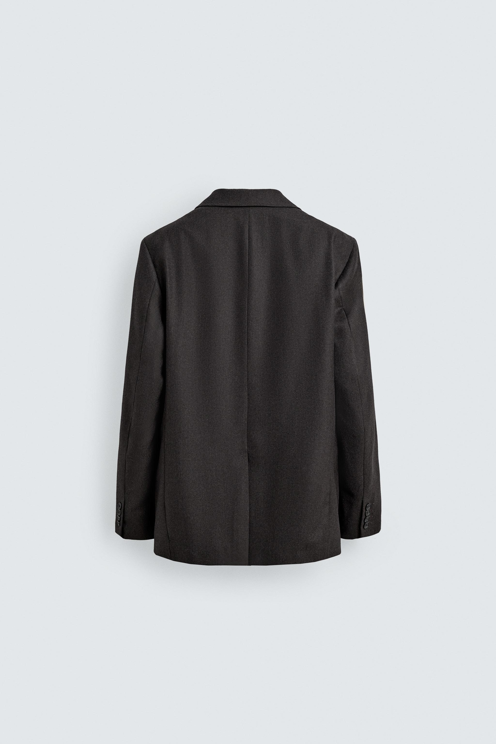 DOUBLE BREASTED WOOL SUIT BLAZER AARON LEVINE X ZARA