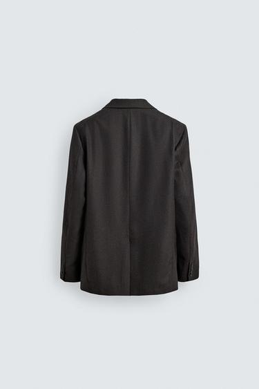 AARON LEVINE X ZARA DOUBLE-BREASTED WOOL SUIT BLAZER - Brown by Zara - Image 6