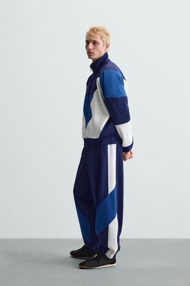 Zara RETRO SOCCER PANTS - Blue