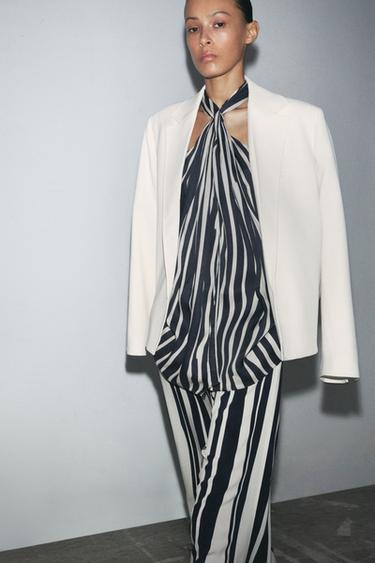 TOPSTITCHED BLAZER ZW COLLECTION - Ecru by Zara