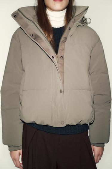 ANORAK CORTO CAPUCHA WATER REPELLENT WINDPROOF - Tostado de Zara