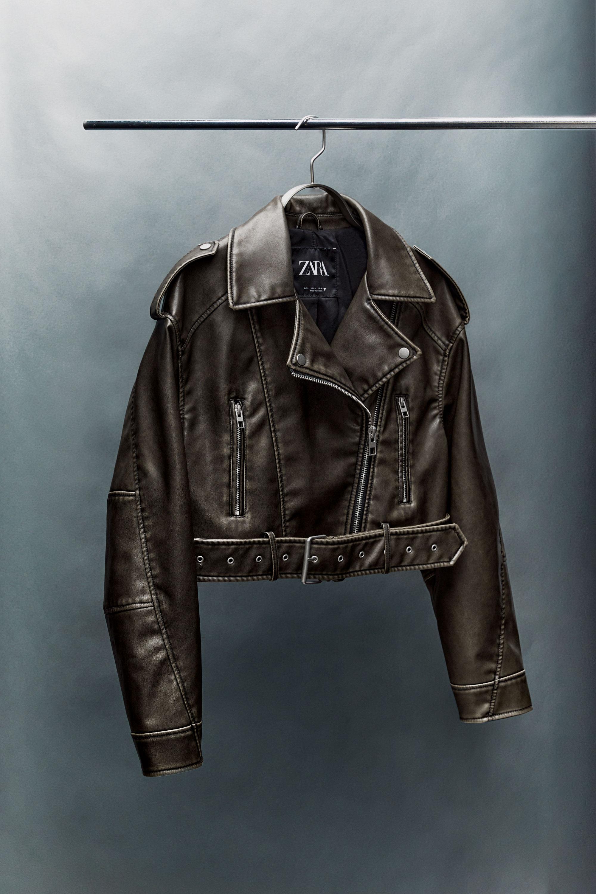 Zara trf best sale collection leather jacket