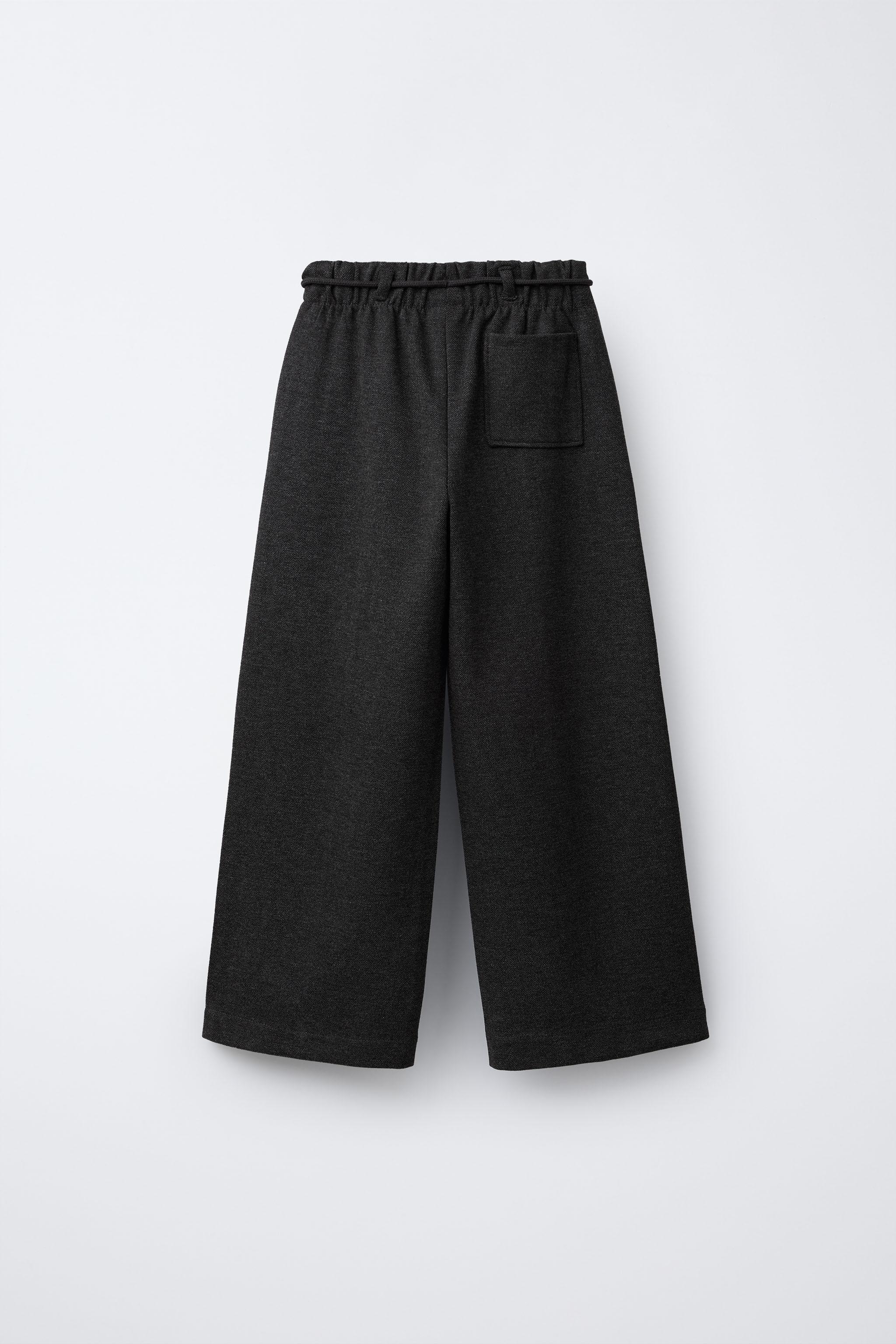 PANTALON LARGE À CHEVRONS