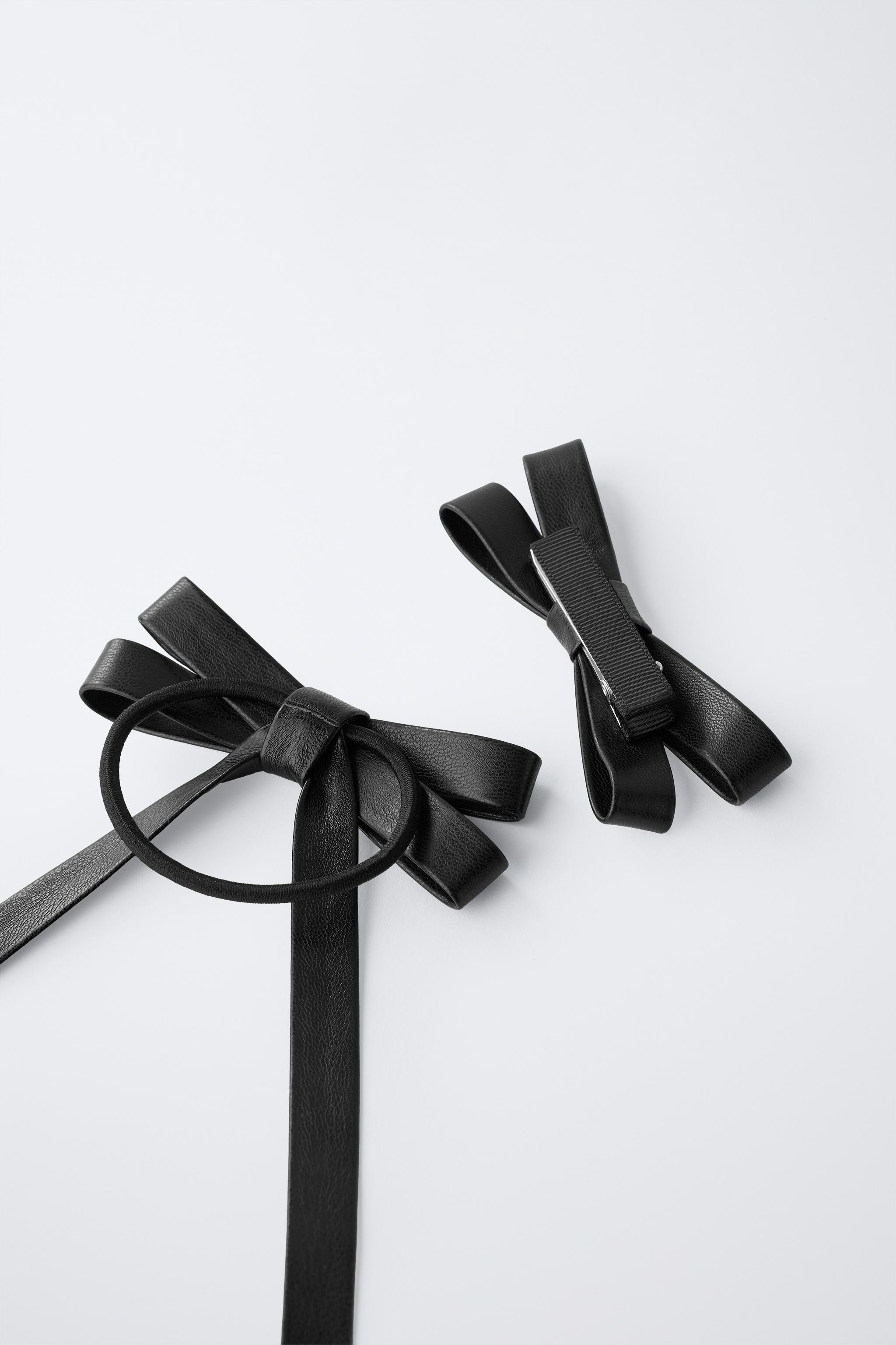 LOT PINCE ET CHOUCHOU NŒUD MATIÈRE SYNTHÉTIQUE