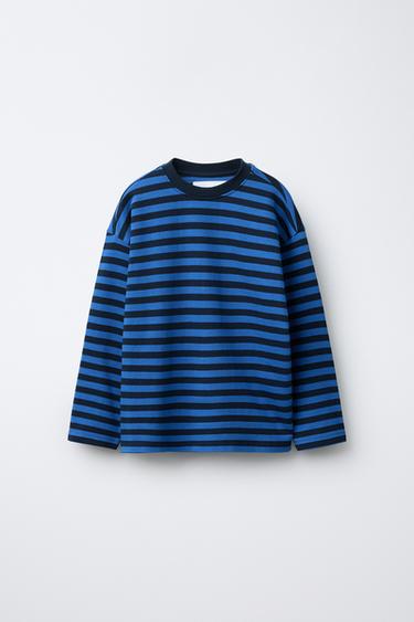 تيشيرت مخطط - أزرق by Zara