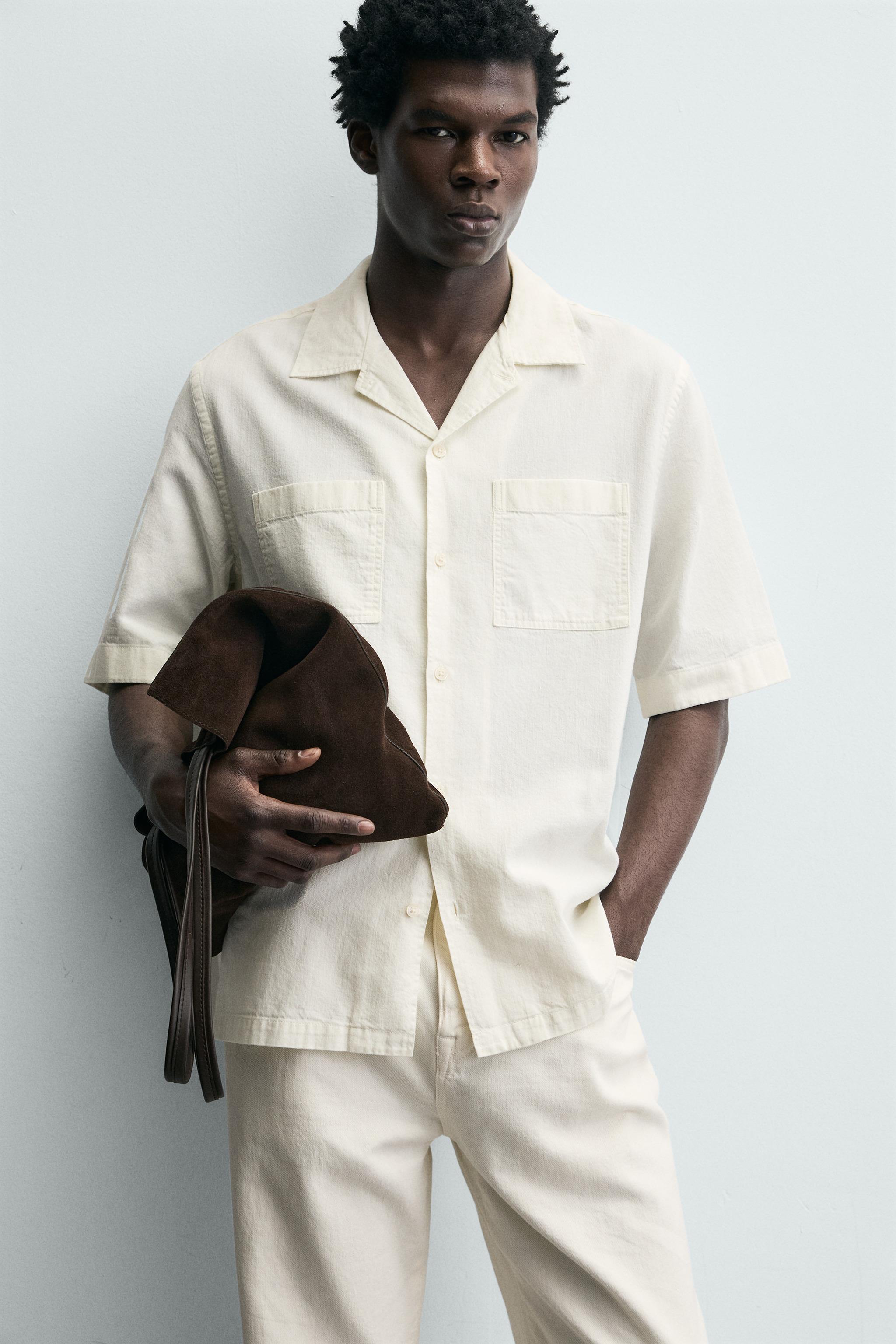 COTTON/LINEN SHIRT - Ecru | ZARA Spain