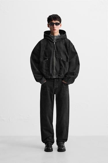 STRAIGHT-LEG JEANS - Charcoal by Zara