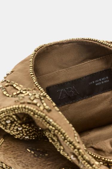 MINI SAC BRODERIES FANTAISIE - Doré de Zara - Image 4