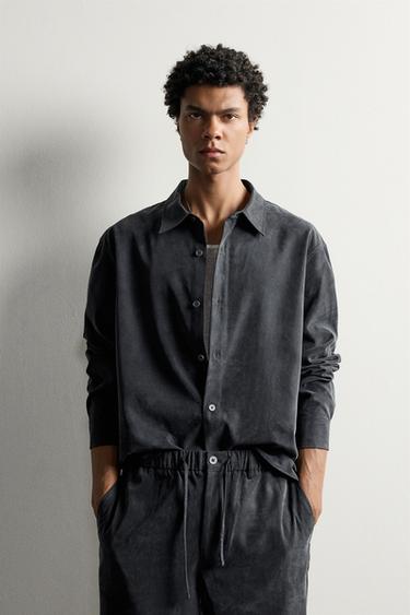 CAMISA FLUIDA RELAXED FIT - Índigo de Zara
