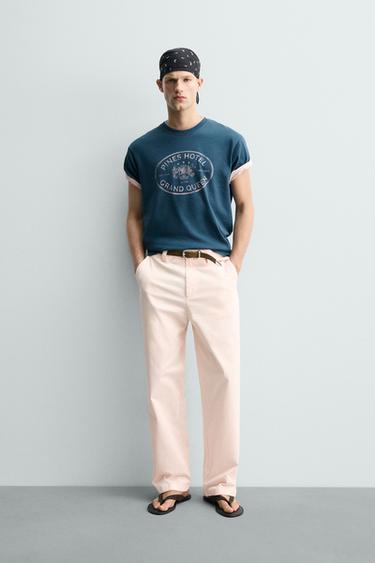 WASHED PRINT T-SHIRT - Bluish by Zara - Image 0