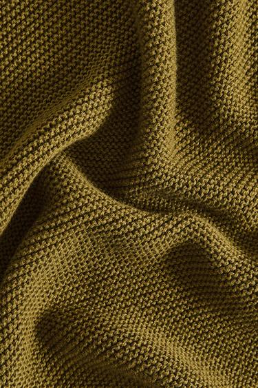 BABY BLANKET WITH CROCHET BORDER - Green by Zara - Image 2