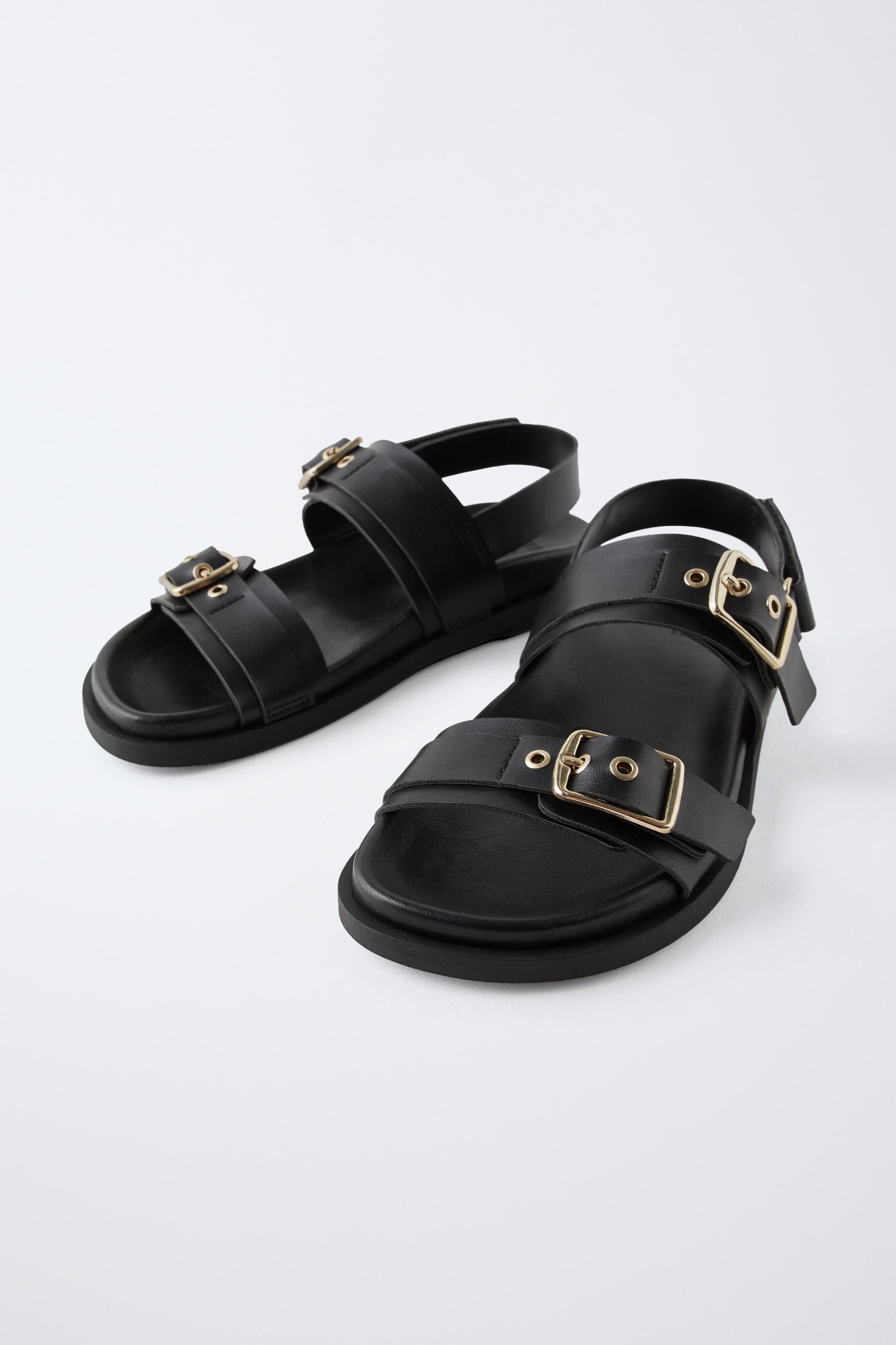 値下　新品　ZARA SNDL10 サンダル　37 バックル付き 値下 新品 ZARA SNDL10 サンダル 37 バックル付き｜Yahoo!フリマ