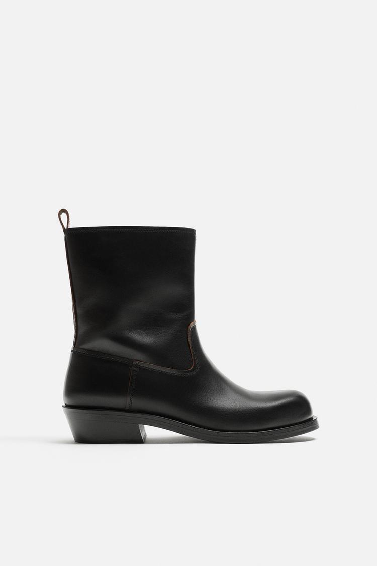 レザーブーツ - ブラック | ZARA Japan / 日本