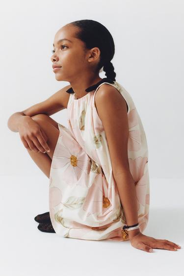 FLORAL PRINT DRESS - Pink / White by Zara