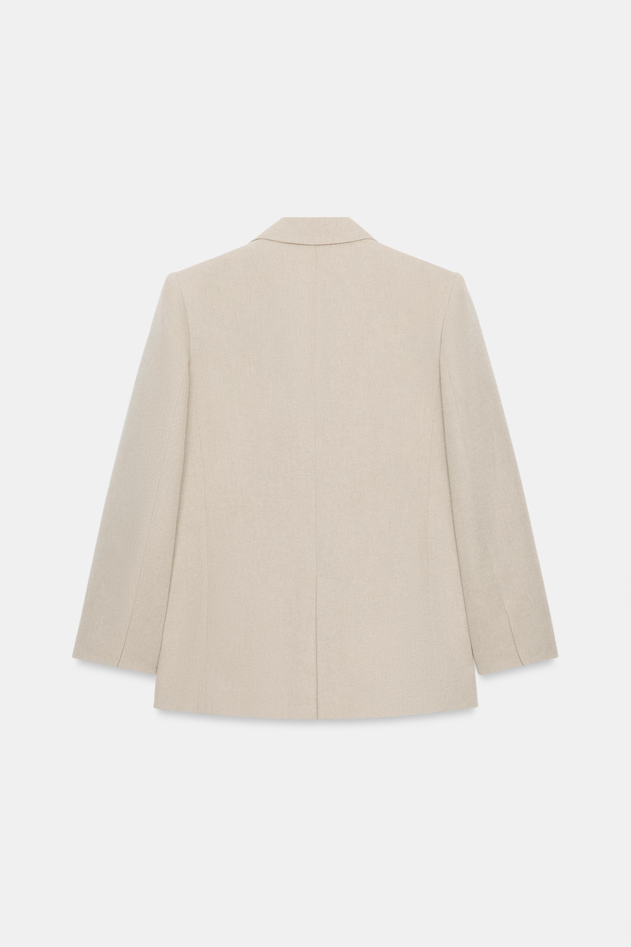 İKİ DÜĞMELİ VATKALI STRAIGHT FIT BLAZER - Görsel 10