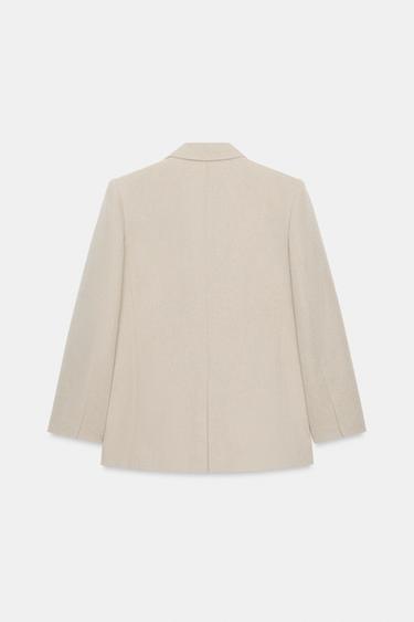 VESTE DROITE À ÉPAULETTES DEUX BOUTONS - Beige clair de Zara - Image 9