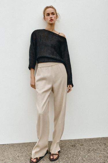 SANDALIA PLANA SERRAJE - Gris Topo de Zara - Imagen 0