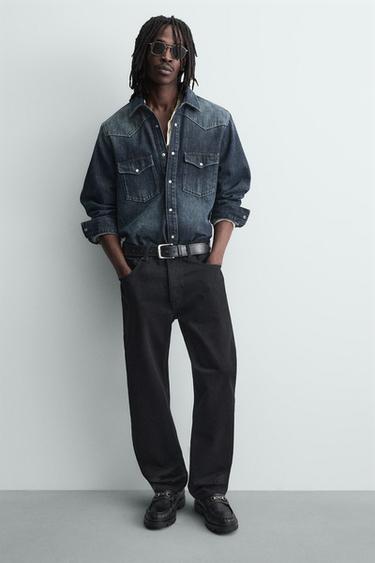 MOCASÍN APLIQUE METÁLICO - Negro de Zara - Imagen 0