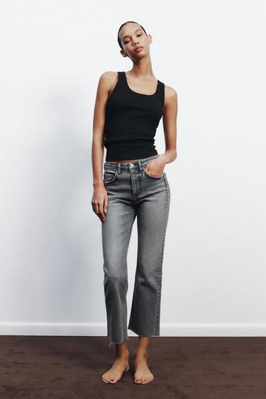 RIBBED STRAPPY TOP - Black by Zara - Image 0
