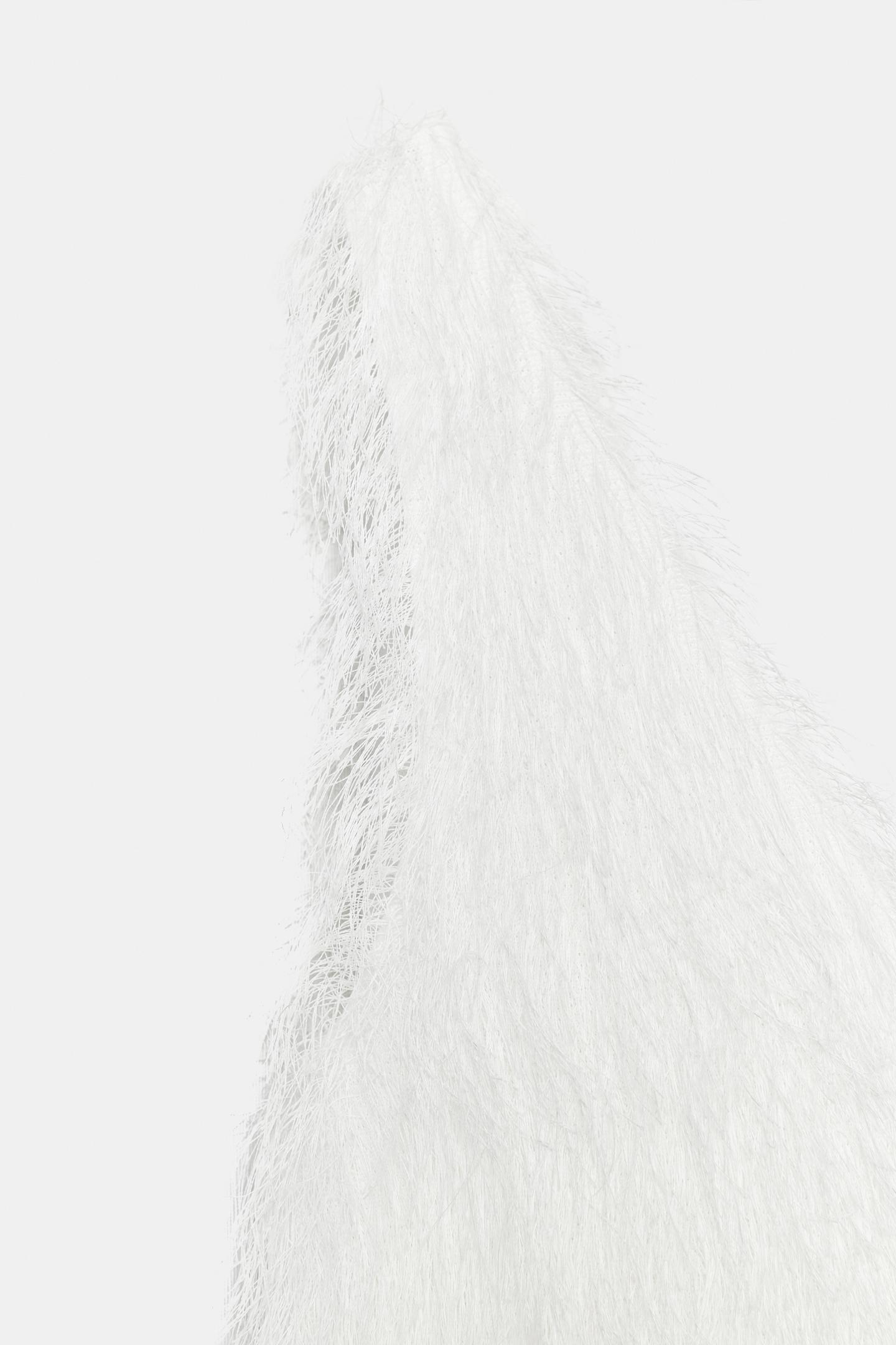 Женский топ Zara Faux Fur Effect, цвет: Белый — фото 9
