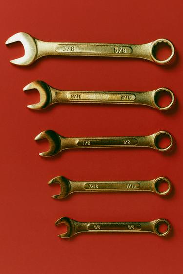 SET OF 5 COMBINATION WRENCHES - Golden by Zara