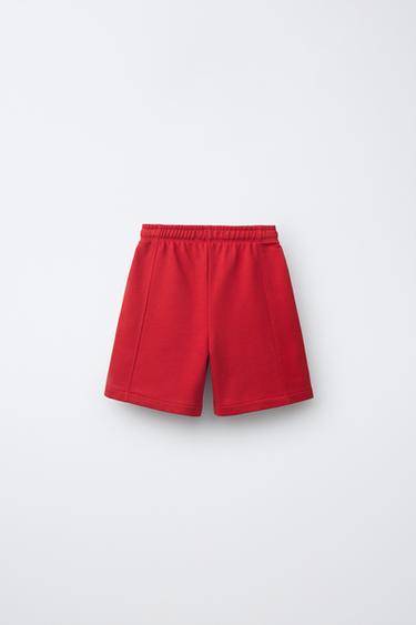 SHORT JOGGING INSCRIPTION - Rouge de Zara - Image 1