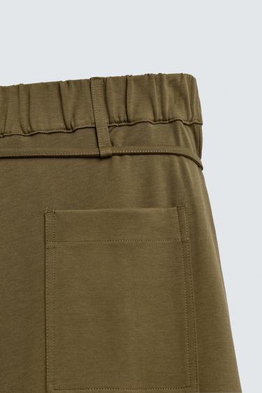 PLEATED DRAWSTRING TROUSERS - Ochre by Zara - Image 9