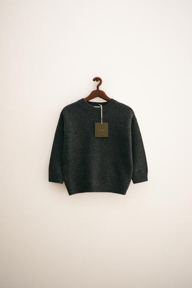 Zara ZARA TIMELESS - CASHMERE KNIT SWEATER - Dark anthracite