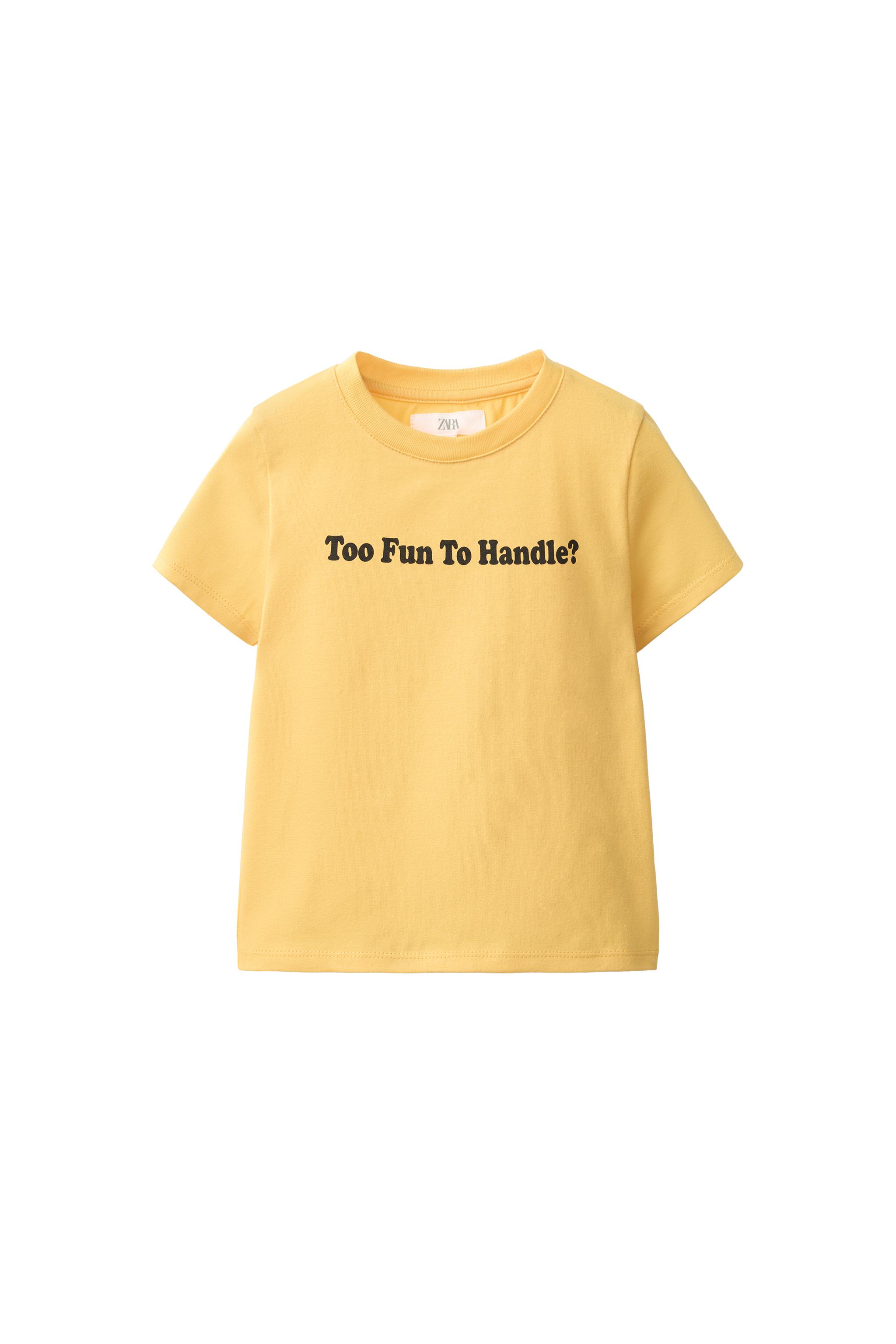 テキストプリントTシャツ - イエロー | ZARA Japan / 日本