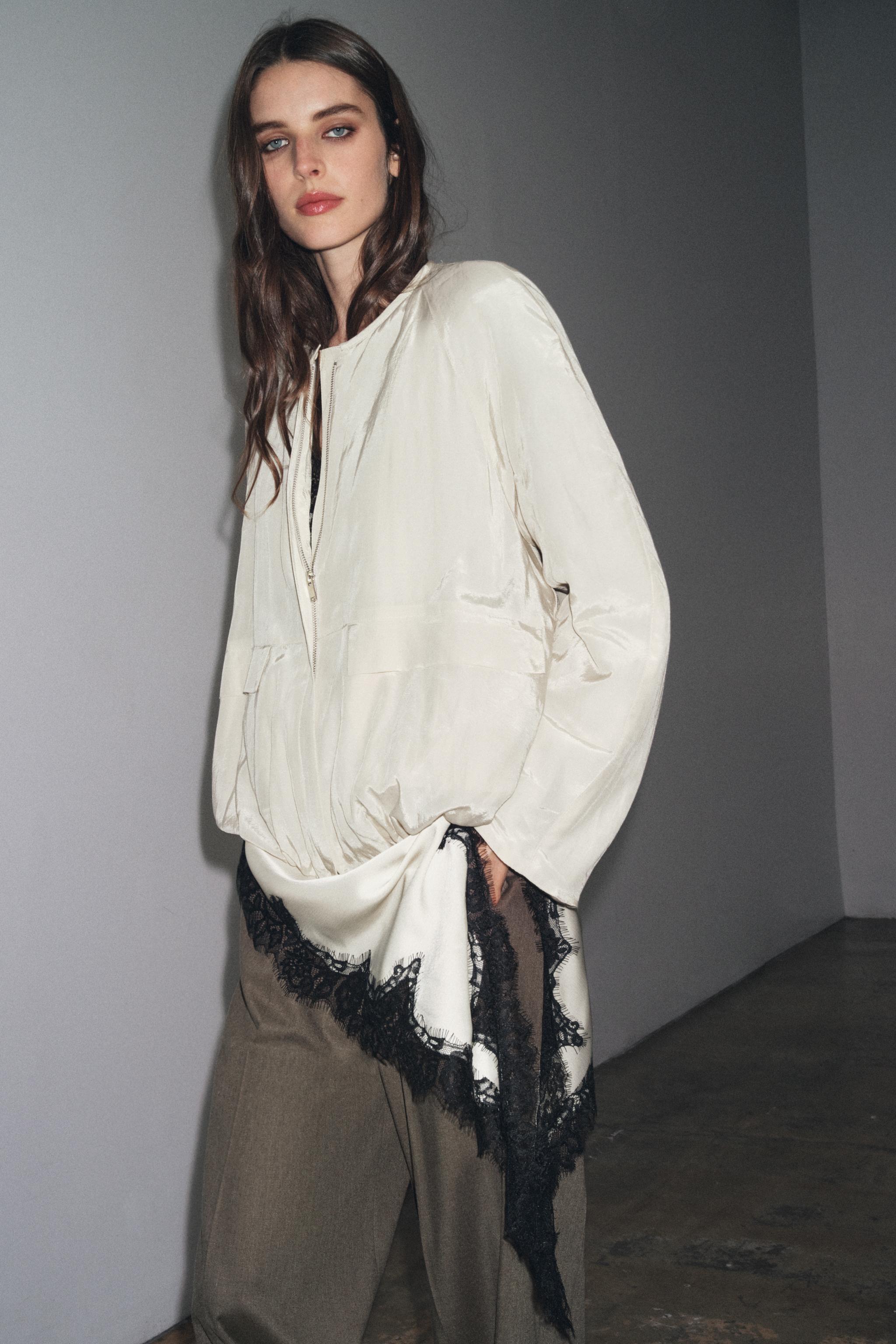 zara キルティング　ノーカラー ジャケット　Mサイズ ZARA キルティングジャケット ハート