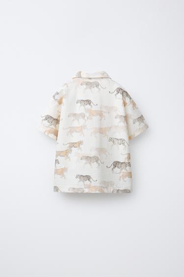 CHEMISE ANIMAUX - Beige clair de Zara - Image 1