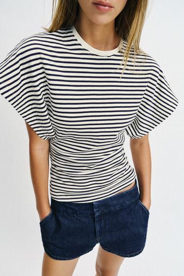 SLIM FIT STRIPED T-SHIRT - Stripes by Zara