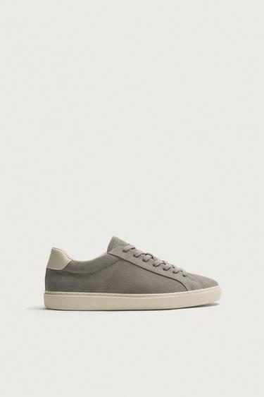 ZAPATILLA DETALLE TALÓN PIEL - Gris de Zara