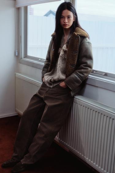 Zara 雙面兩穿夾克 - 棕色