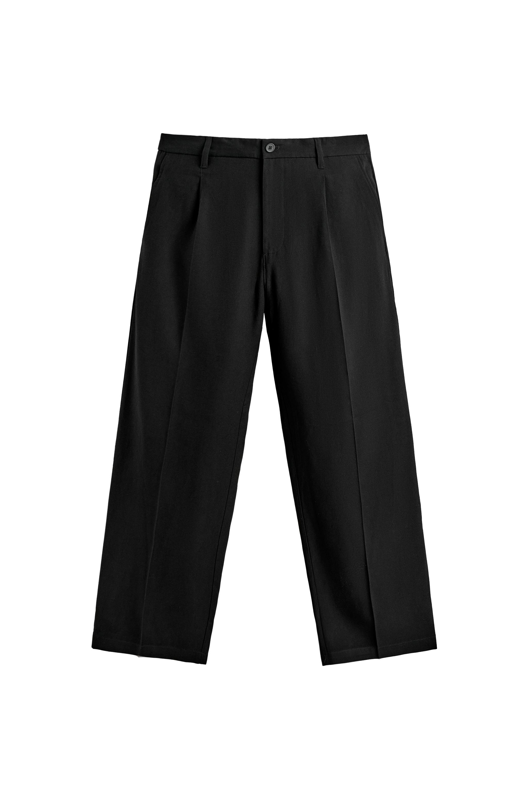 PANTALONS FLUIDS RELAXED FIT AMB PLECS