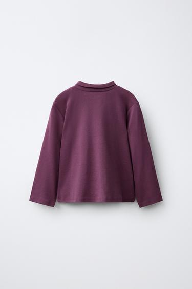 PLAIN TURTLENECK T-SHIRT - Burgundy by Zara