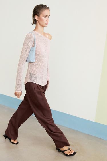 Jersey punto cuello barco - Rosa de Zara