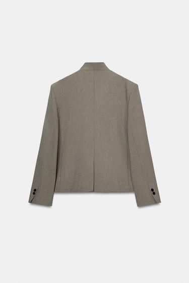 HIGH NECK BLAZER ZW COLLECTION - Stone by Zara - Image 7