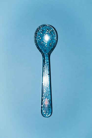 CHILDREN'S GLITTER TRITAN™ SPOON WITH STARS - Blue by Zara
