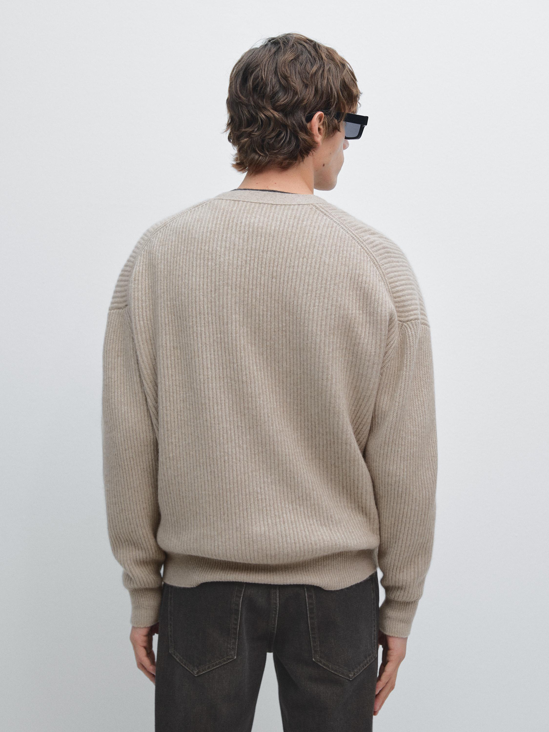 Wool and cashmere knit cardigan