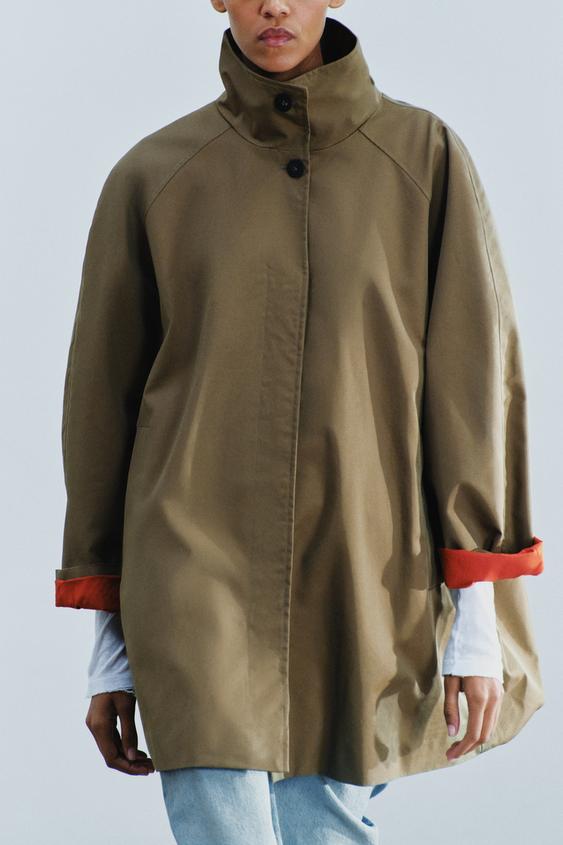 VESTE BALLON DÉPERLANTE COLLECTION ZW - Kaki de Zara - Image 4