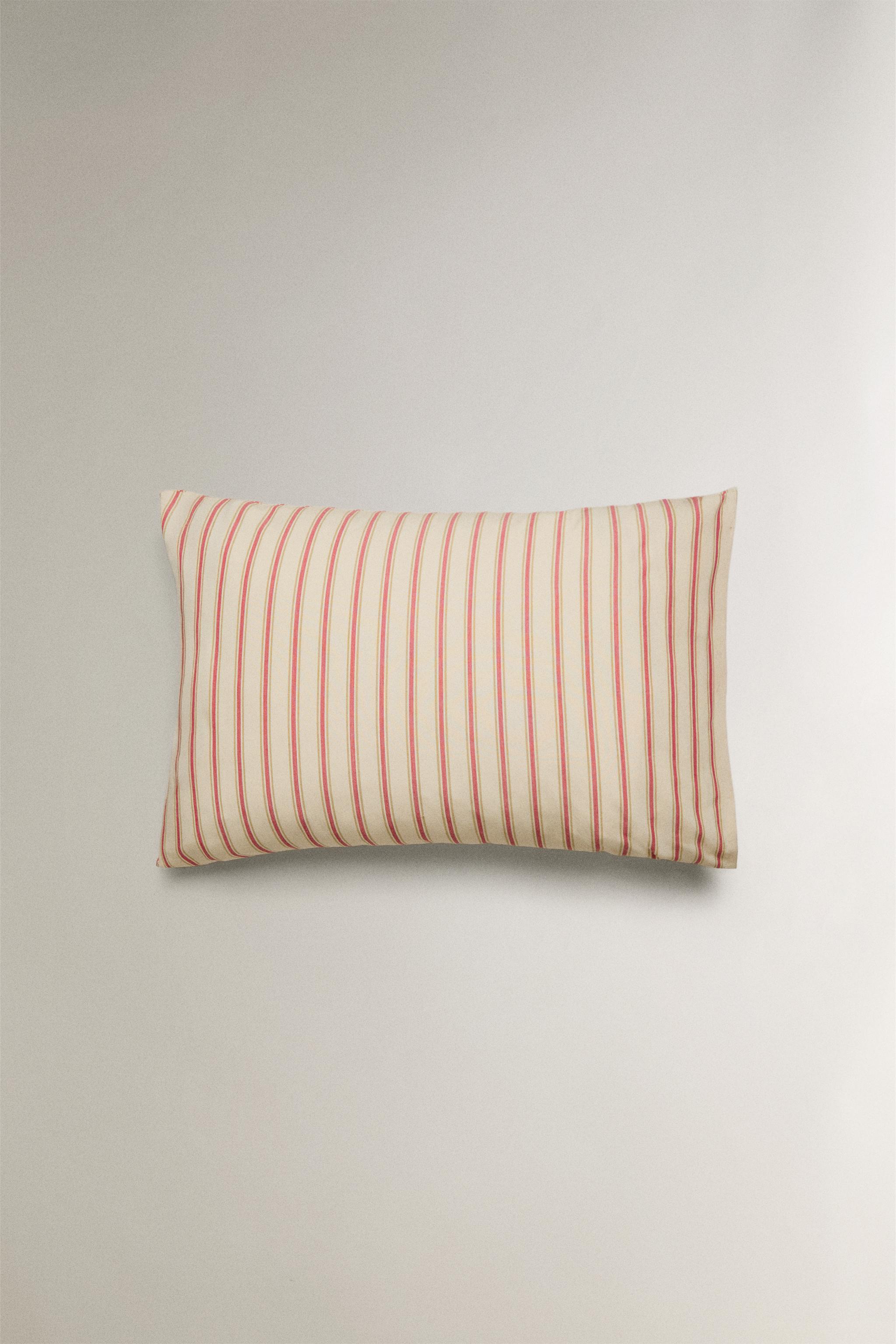 STRIPED PERCALE PILLOWCASE (300 THREAD COUNT)