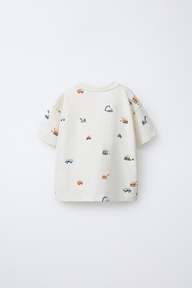 PRINTED T-SHIRT - White by Zara