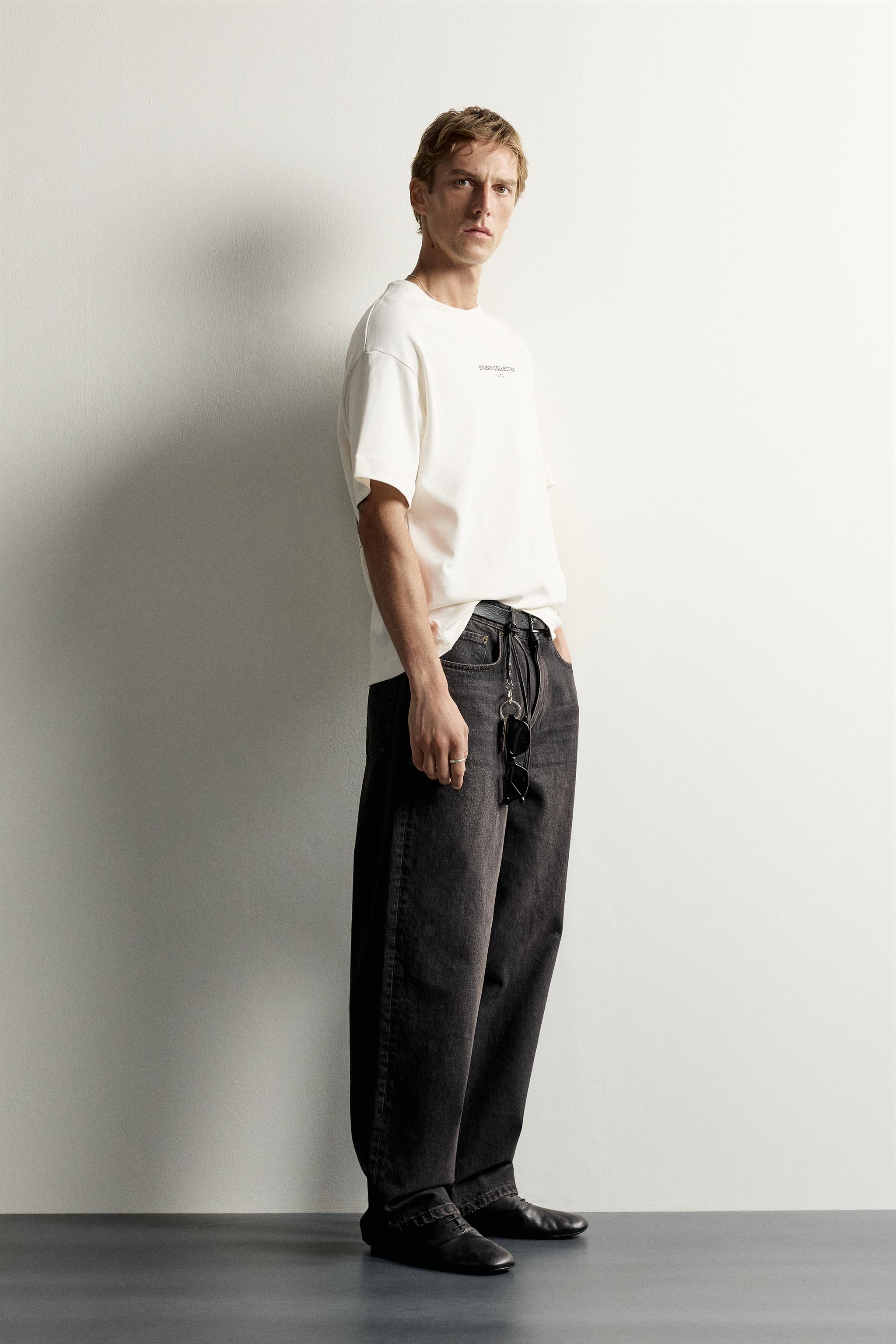 Мужские худи Zara CONTRAST PRINT INTERLOCK SWEATSHIRT — фото 4